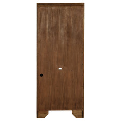 Hartshill 78-inch 3-shelf Cabinet Bookcase Burnished Oak