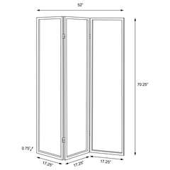 Felice 3-Panel Room Divider Folding Screen French Script