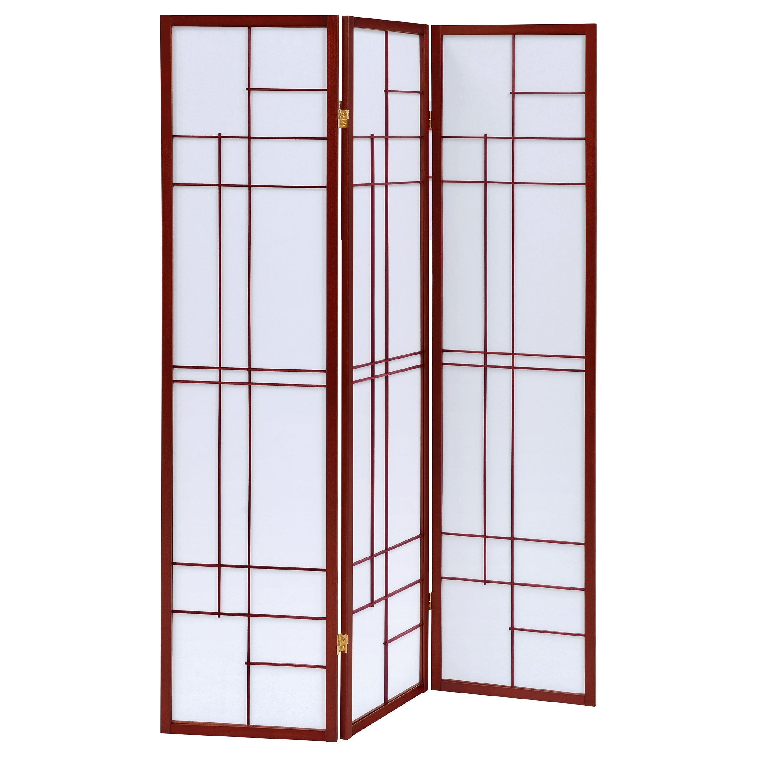 Best Furniture Outlet - Coaster - Katerina 3-Panel Room Divider Folding Shoji Screen Cherry - 900110