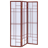 Best Furniture Outlet - Coaster - Katerina 3-Panel Room Divider Folding Shoji Screen Cherry - 900110