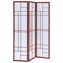 Best Furniture Outlet - Coaster - Katerina 3-Panel Room Divider Folding Shoji Screen Cherry - 900110