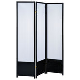 Best Furniture Outlet - Coaster - Calix 3-Panel Room Divider Folding Shoji Screen Black - 900120