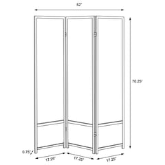 Calix 3-Panel Room Divider Folding Shoji Screen Black