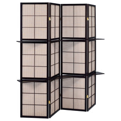 Best Furniture Outlet - Coaster - Iggy 4-Panel Room Divider Folding Shoji Screen Cappuccino - 900166