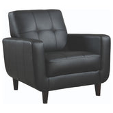 Best Furniture Outlet - Coaster - Aaron Upholstered Track Arm Tufted Accent Chair Black - 900204