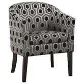 Best Furniture Outlet - Coaster - Jansen Upholstered Accent Club Chair Grey and Black - 900435