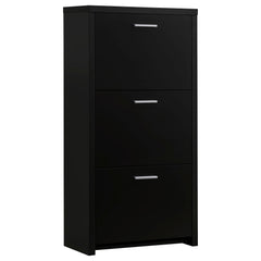Best Furniture Outlet - Coaster - Vivian 3-drawer Engineered Wood Shoe Cabinet Black - 900604