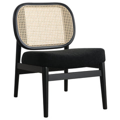 Best Furniture Outlet - Coaster - Rayo Rattan Cane Back Accent Chair with Padded Seat Black - 900620