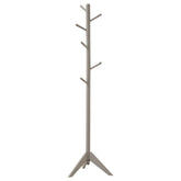 Best Furniture Outlet - Coaster - Devlin 6 Hook Freestanding Wood Coat Rack Hat Hanger Grey - 900632
