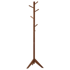 Best Furniture Outlet - Coaster - Devlin 6 Hook Freestanding Wood Coat Rack Hat Hanger Walnut - 900633