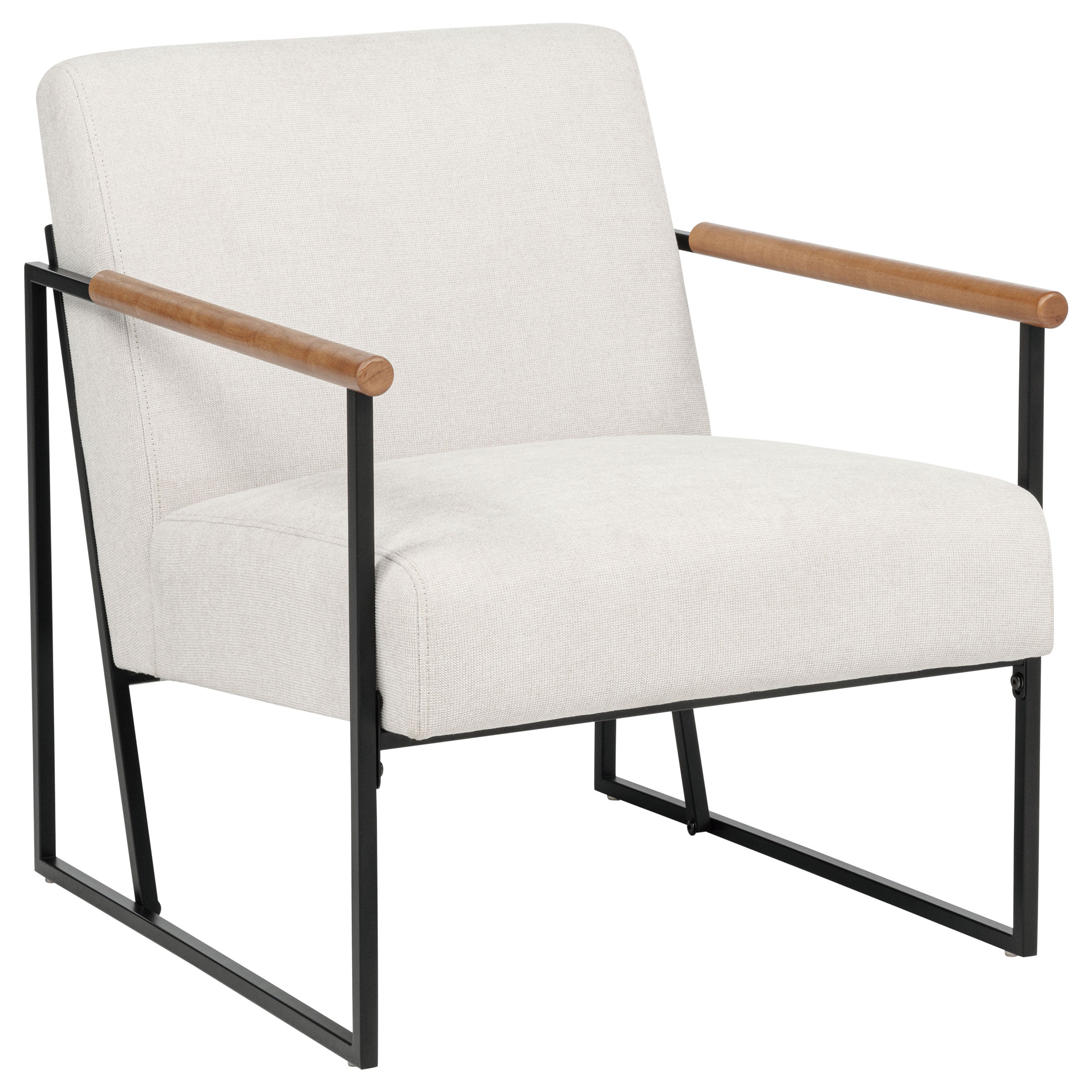 Best Furniture Outlet - Coaster - Monsen Fabric Upholstered Metal Frame Accent Chair Ivory - 900648