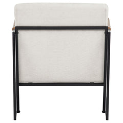 Monsen Fabric Upholstered Metal Frame Accent Chair Ivory