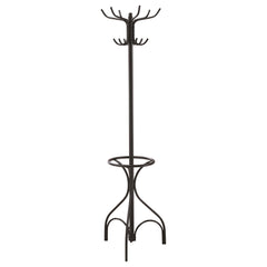 Best Furniture Outlet - Coaster - Kiefer 12 Hook Freestanding Metal Coat Rack Hat Hanger Black - 900821