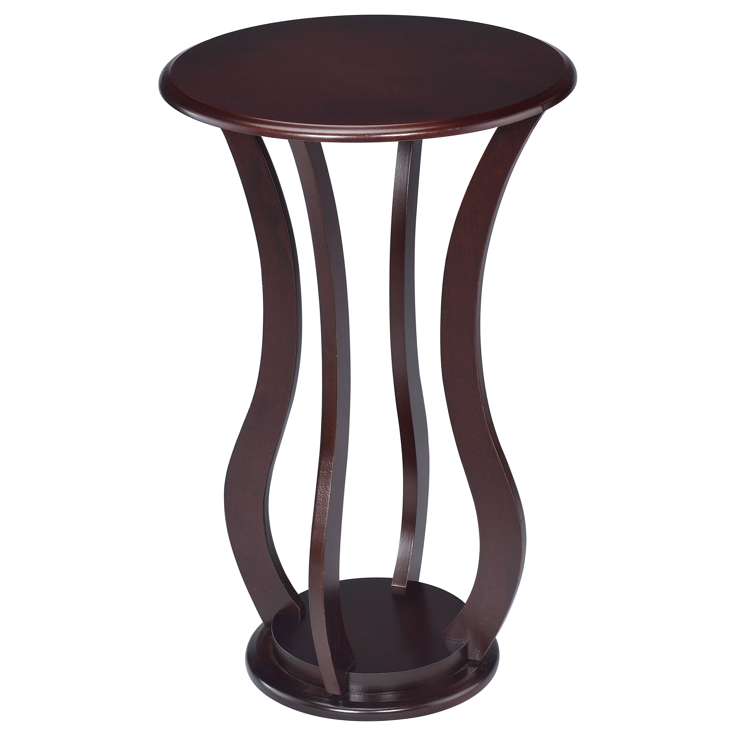 Best Furniture Outlet - Coaster - Elton Round Wood Top Accent Side Table Cherry - 900934