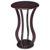 Best Furniture Outlet - Coaster - Elton Round Wood Top Accent Side Table Cherry - 900934