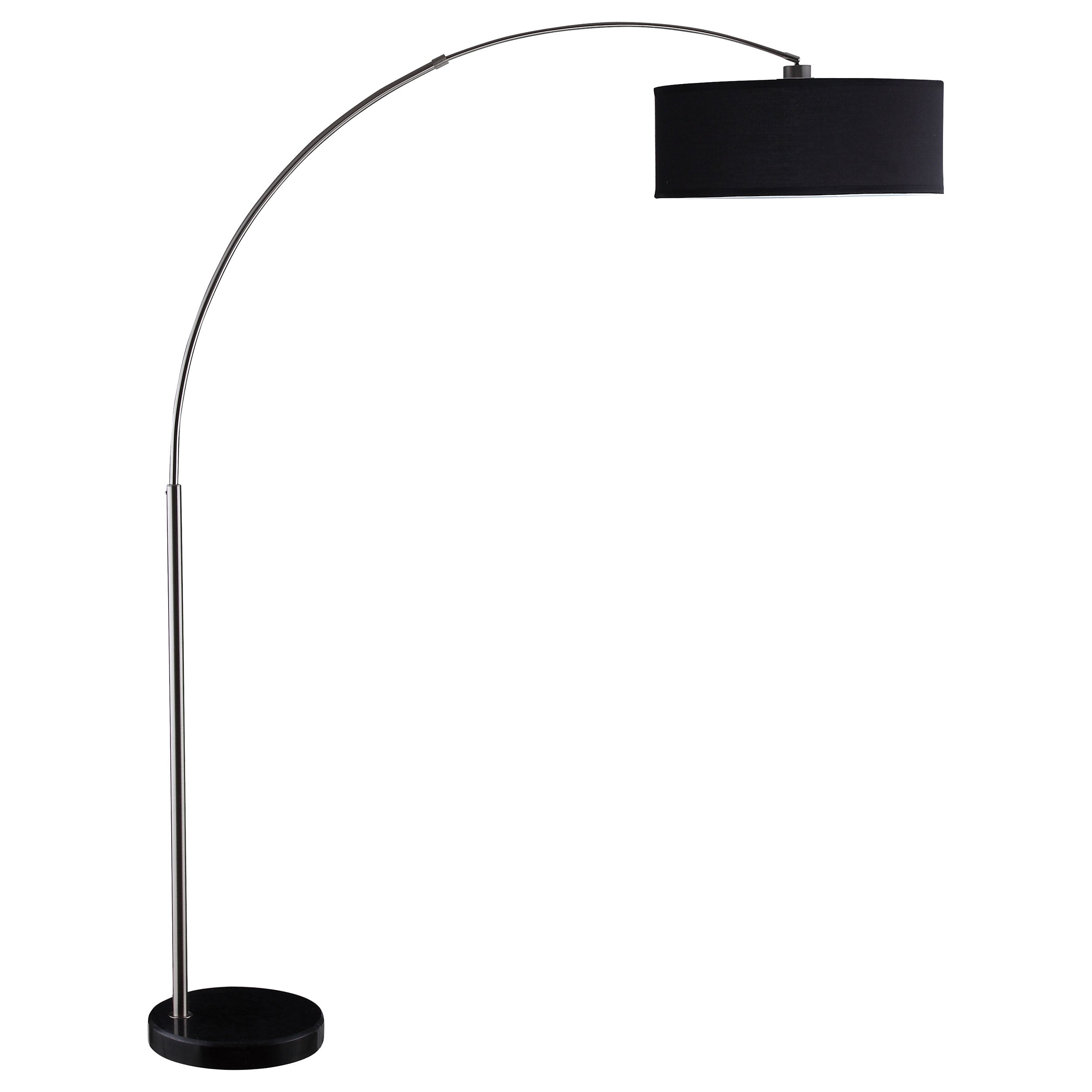 Best Furniture Outlet - Coaster - Kawke 81-inch Arched Drum Shade Metal Floor Lamp Black - 901486