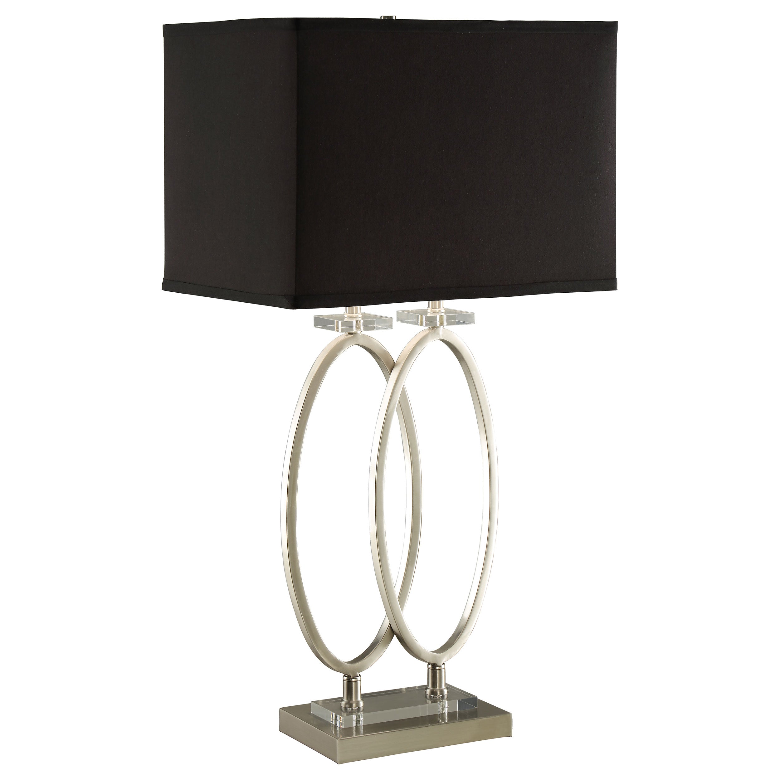 Best Furniture Outlet - Coaster - Izuku 29-inch Rectangular Shade Table Lamp Brush Nickel - 901662