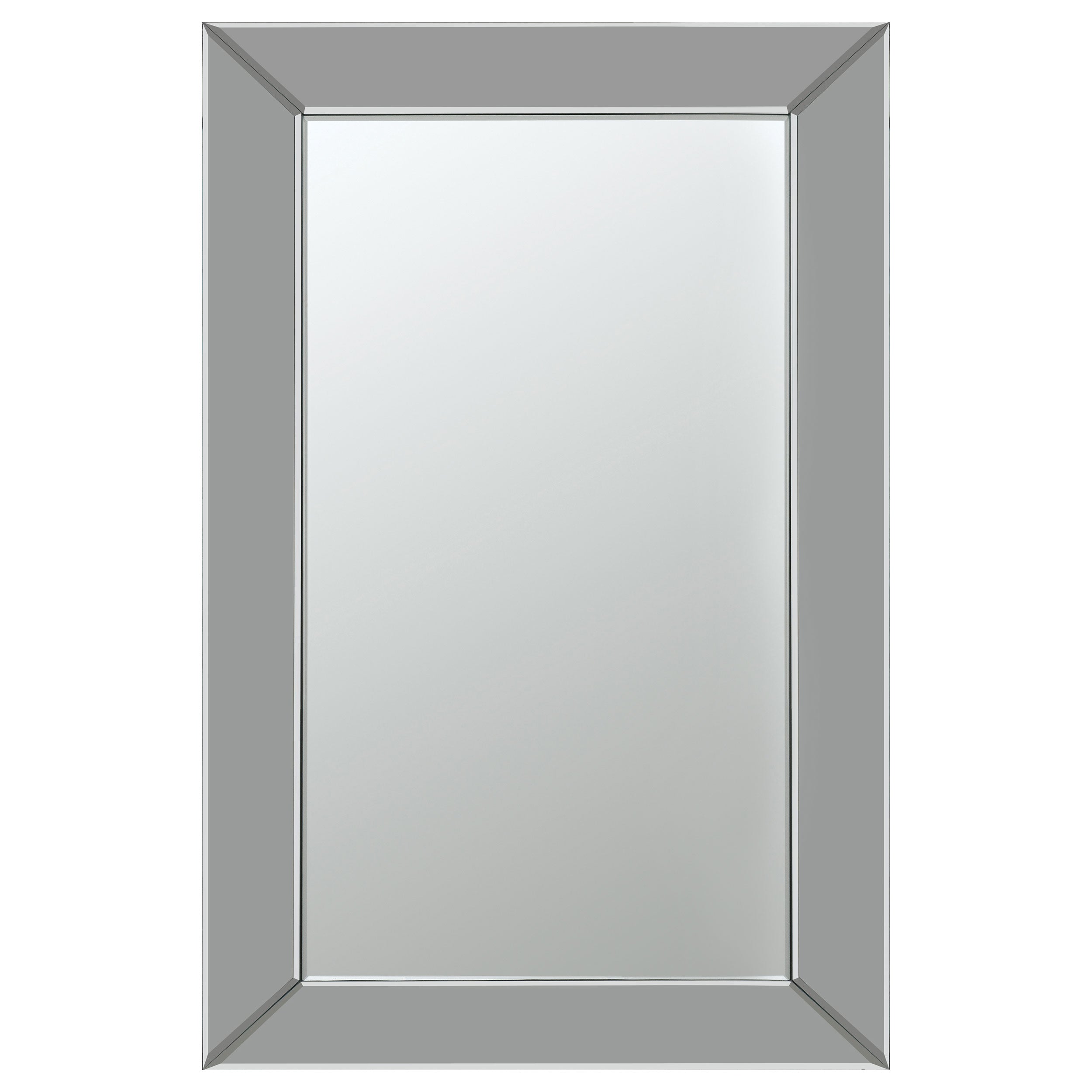 Best Furniture Outlet - Coaster - Pinciotti 36 x 24 Inch Beveled Frame Wall Mirror Silver - 901783