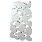Best Furniture Outlet - Coaster - Topher 29 x 51 Inch Pebble Themed Wall Mirror Silver - 901791