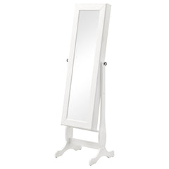 Best Furniture Outlet - Coaster - Batista Cheval Mirror with Jewelry Storage White - 901804