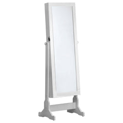 Best Furniture Outlet - Coaster - Zayas Cheval Mirror with Jewelry Storage White - 901827