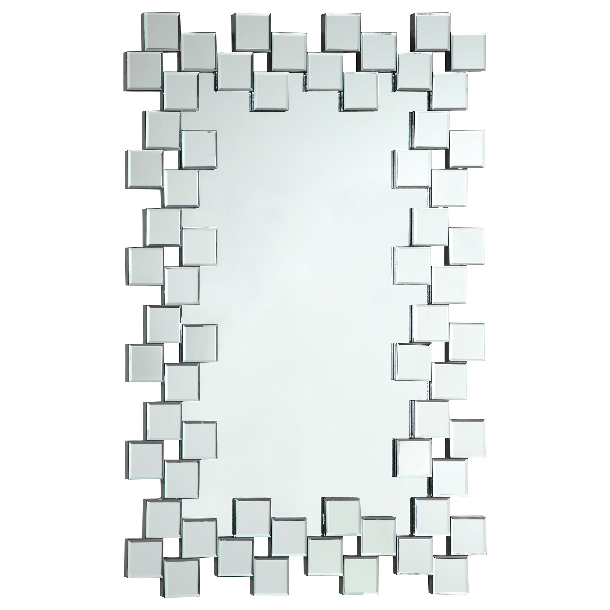 Best Furniture Outlet - Coaster - Pamela 32 x 47 Inch Rectangular Frameless Wall Mirror Silver - 901838