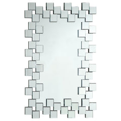 Best Furniture Outlet - Coaster - Pamela 32 x 47 Inch Rectangular Frameless Wall Mirror Silver - 901838