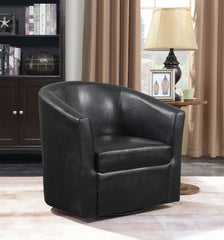 Turner Upholstered Back Swivel Chair Dark Brown