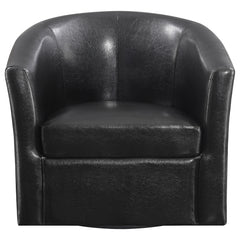 Turner Upholstered Back Swivel Chair Dark Brown