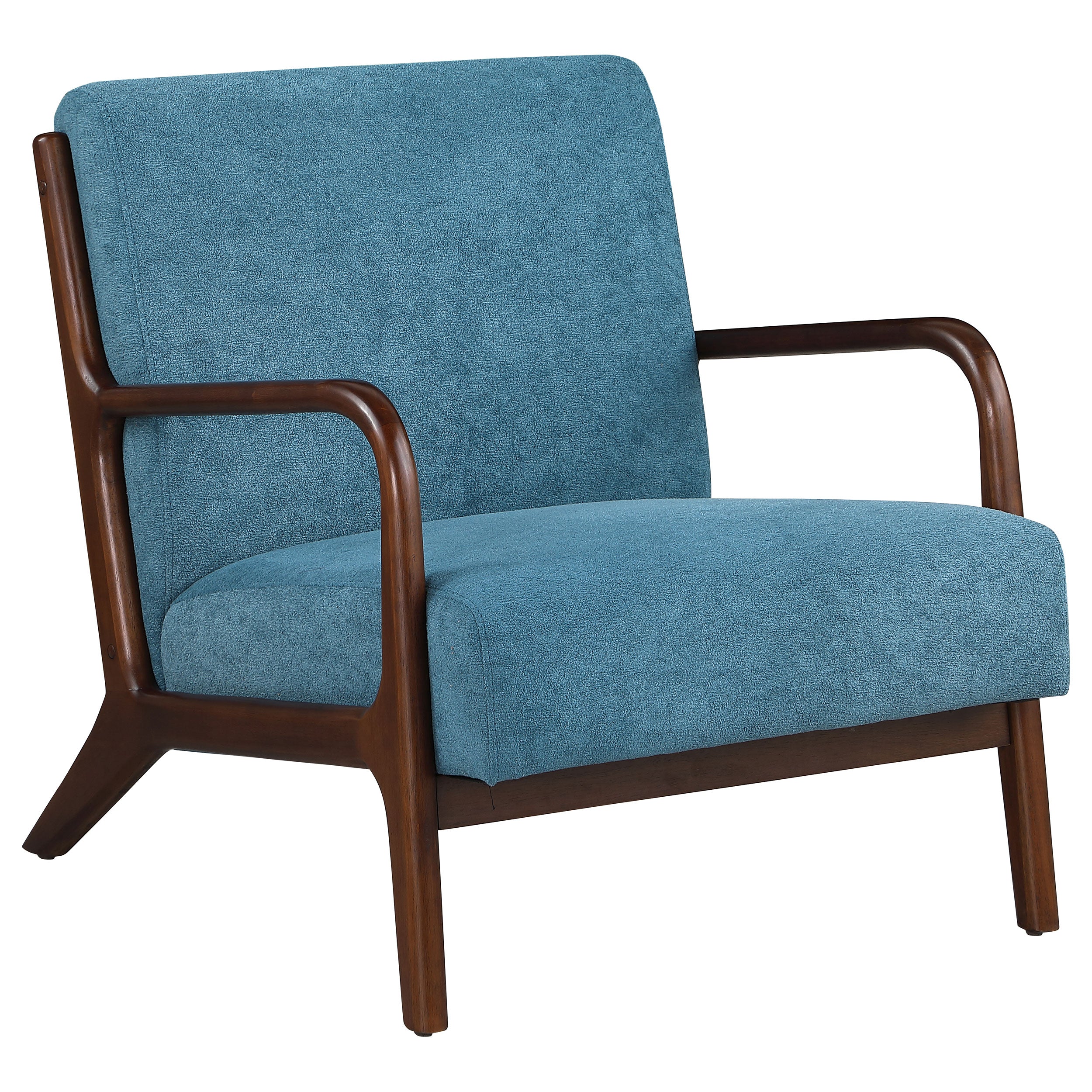 Best Furniture Outlet - Coaster - Foster Upholstered Wood Frame Accent Chair Peacock Blue - 902272