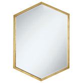 Best Furniture Outlet - Coaster - Bledel 24 x 34 Inch Hexagonal Wall Mirror Gold - 902356