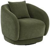 Best Furniture Outlet - Coaster - Arnaud Chenille Upholstered Swivel Accent Chair Green - 902487