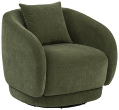 Best Furniture Outlet - Coaster - Arnaud Chenille Upholstered Swivel Accent Chair Green - 902487