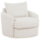 Best Furniture Outlet - Coaster - Sarco Corduroy Upholstered Swivel Accent Arm Chair Ivory - 902541