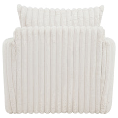 Sarco Corduroy Upholstered Swivel Accent Arm Chair Ivory