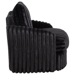 Sarco Corduroy Upholstered Swivel Accent Arm Chair Black