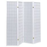 Best Furniture Outlet - Coaster - Roberto 4-Panel Room Divider Folding Shoji Screen White - 902626