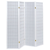 Best Furniture Outlet - Coaster - Roberto 4-Panel Room Divider Folding Shoji Screen White - 902626