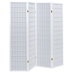 Best Furniture Outlet - Coaster - Roberto 4-Panel Room Divider Folding Shoji Screen White - 902626