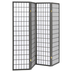 Best Furniture Outlet - Coaster - Roberto 4-Panel Room Divider Folding Shoji Screen Dark Grey - 902631