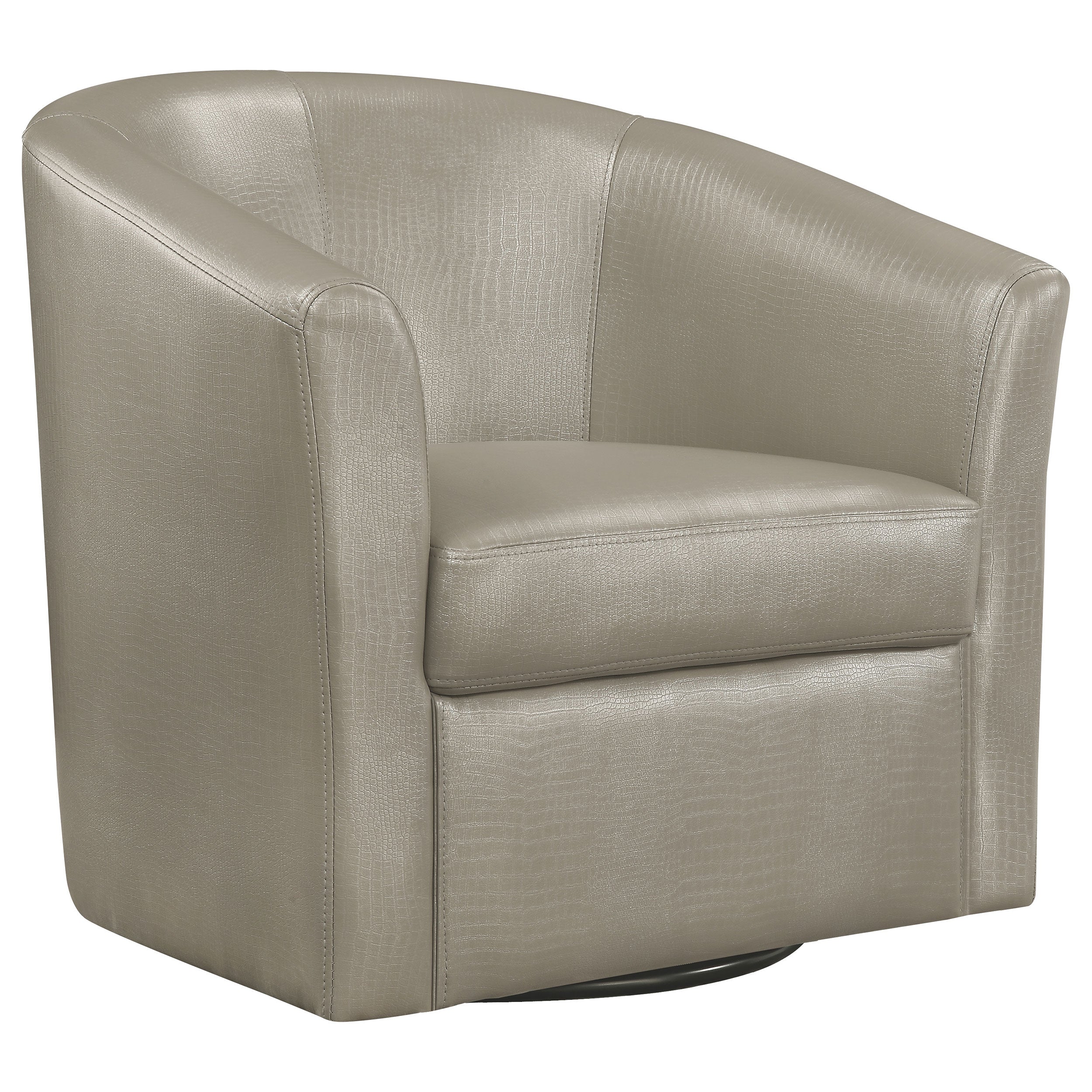 Best Furniture Outlet - Coaster - Turner Upholstered Barrel Back Swivel Chair Champagne - 902726