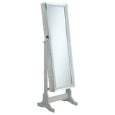 Best Furniture Outlet - Coaster - Elle Cheval Mirror with Jewelry Storage Silver - 902779