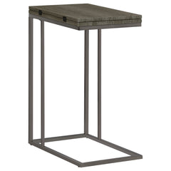 Best Furniture Outlet - Coaster - Pedro Expandable C-Shaped Sofa Side Table Weathered Grey - 902864