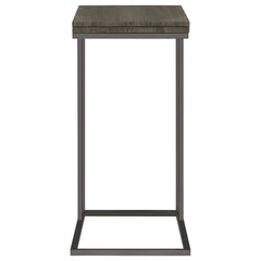 Pedro Expandable C-Shaped Sofa Side Table Weathered Grey