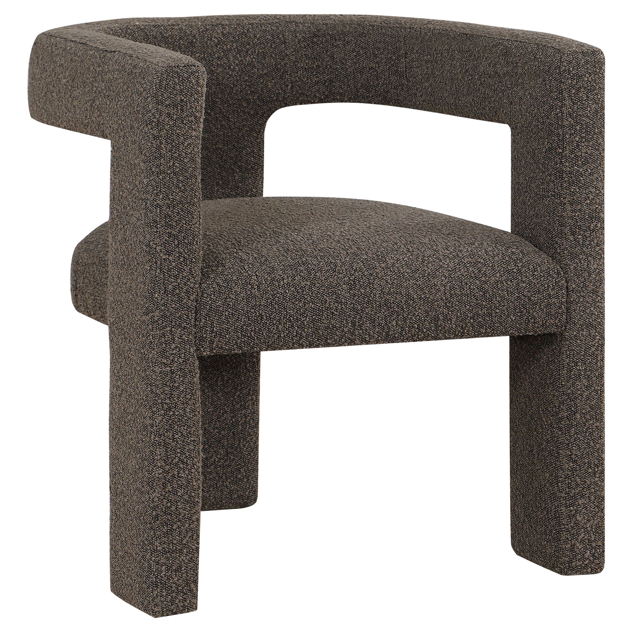 Best Furniture Outlet - Coaster - Petra Boucle Upholstered Accent Side Chair Chocolate Brown - 902880