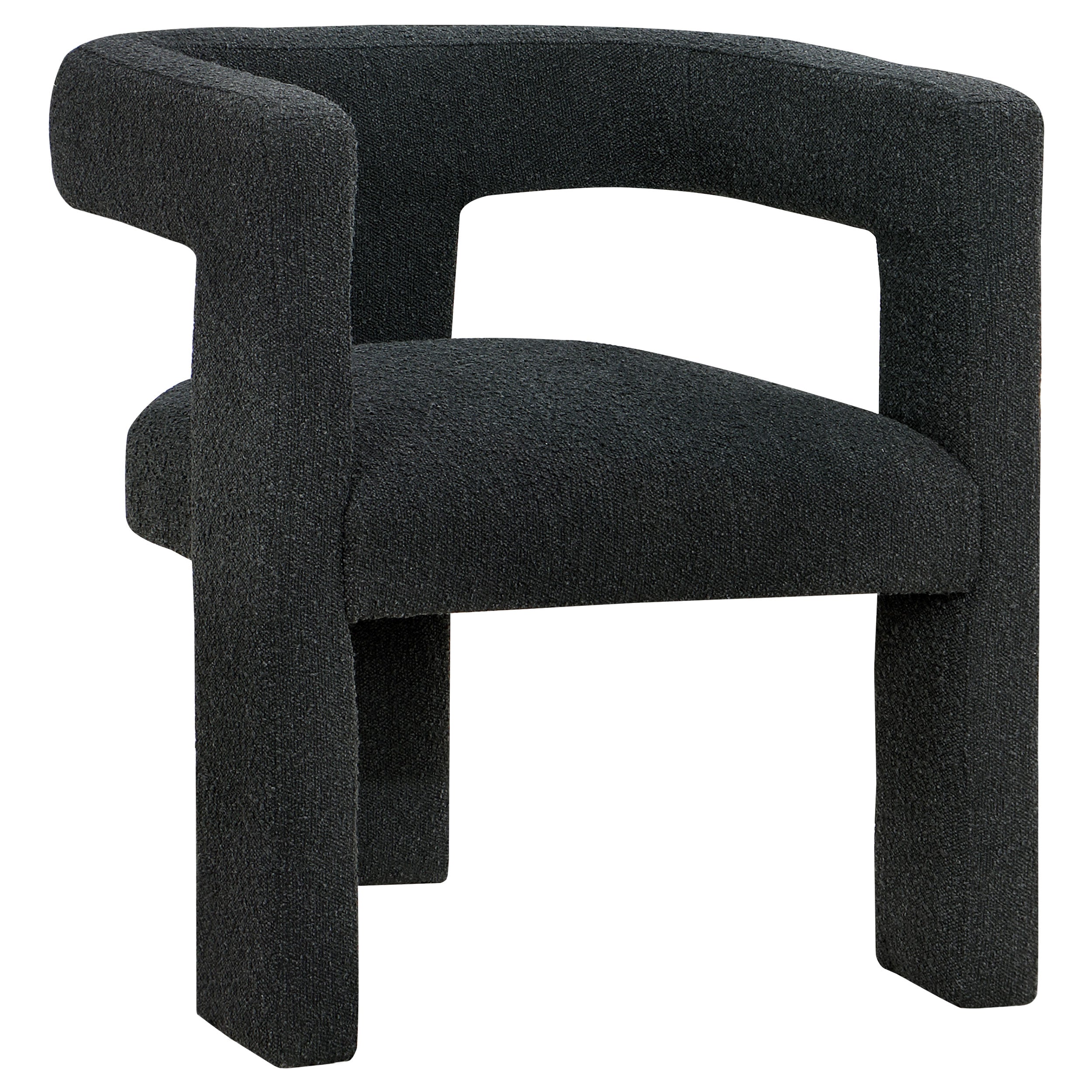 Best Furniture Outlet - Coaster - Petra Boucle Upholstered Accent Side Chair Black - 902882