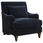Best Furniture Outlet - Coaster - Frodo Upholstered English Arm Accent Chair Midnight Blue - 902899