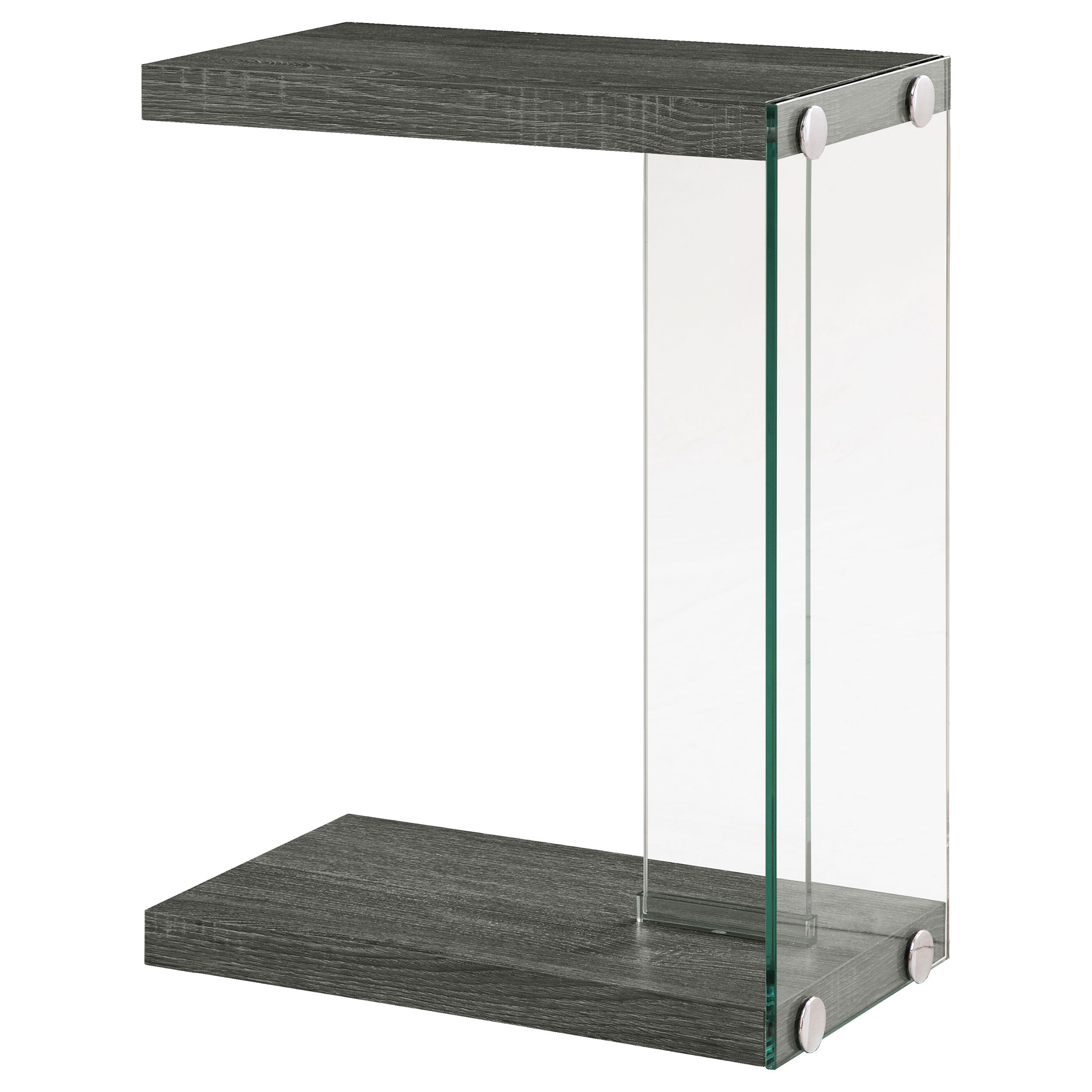 Best Furniture Outlet - Coaster - Colby Engineered Wood C-Shaped Side Table Weathered Grey - 902916