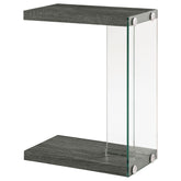 Best Furniture Outlet - Coaster - Colby Engineered Wood C-Shaped Side Table Weathered Grey - 902916