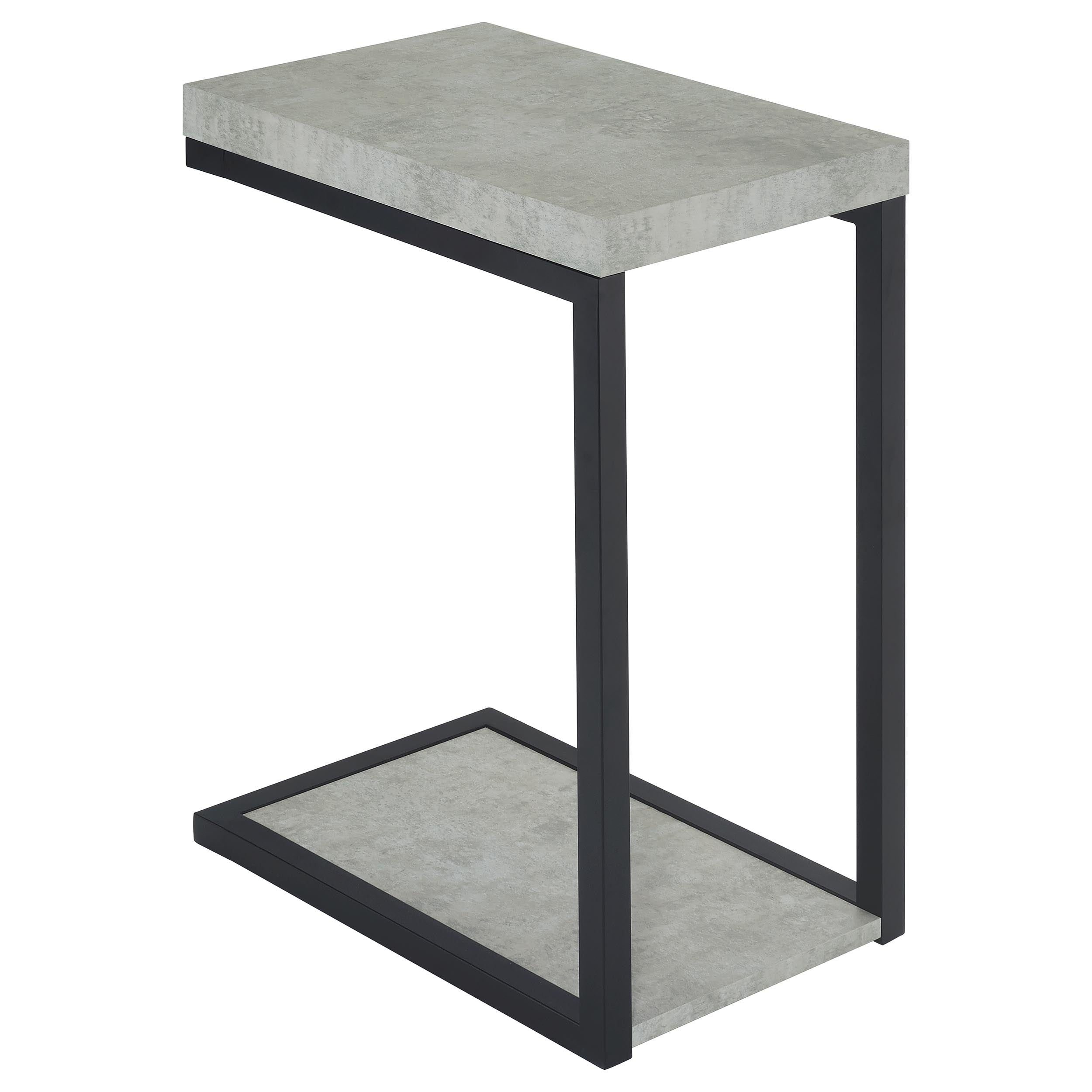 Best Furniture Outlet - Coaster - Beck Engineered Wood C-Shape Sofa Side Table Cement - 902933